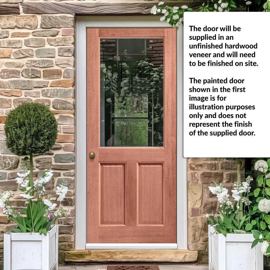 2XG Exterior Hardwood Back Door - Fit Your Own Glass