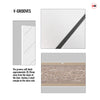 V-Line® Grooved Flush Door V001 - Premium Primed - Six Colour Options