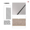 V-Line® Grooved Flush Door V002 - Premium Primed - Six Colour Options