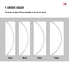 Four Sliding Minimal Wardrobe Doors & Frame Kit - V-Line® Grooved Flush Door V008 - Premium Primed - Six Colour Options