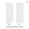 Four Sliding Minimal Wardrobe Doors & Frame Kit - V-Line® Grooved Flush Door V008 - Premium Primed - Six Colour Options