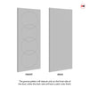 Two Sliding Maximal Wardrobe Doors & Frame Kit - V-Line® Grooved Flush Door V011 - Premium Primed - Six Colour Options