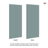 Three Sliding Maximal Wardrobe Doors & Frame Kit - V-Line® Grooved Flush Door V021 - Premium Primed - Six Colour Options