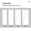 Four Sliding Minimal Wardrobe Doors & Frame Kit - V-Line® Grooved Flush Door V025 - Premium Primed - Six Colour Options