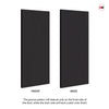 Three Sliding Maximal Wardrobe Doors & Frame Kit - V-Line® Grooved Flush Door V025/BL - Premium Primed - Six Colour Options