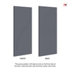 Three Sliding Minimal Wardrobe Doors & Frame Kit - V-Line® Grooved Flush Door V027 - Premium Primed - Six Colour Options