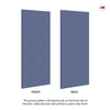 Three Sliding Minimal Wardrobe Doors & Frame Kit - V-Line® Grooved Flush Door V070 - Premium Primed - Six Colour Options