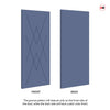 Three Sliding Maximal Wardrobe Doors & Frame Kit - V-Line® Grooved Flush Door V077 - Premium Primed - Six Colour Options