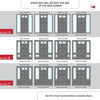 Exterior Victorian Bird 2L 6P Front Door with Two Sidelights - Customisable: Size, Colour, Glass and Sidelight Options