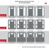 Exterior Victorian Bronte 1L 6P Front Door with Two Sidelights - Customisable: Size, Colour, Glass and Sidelight Options