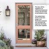 Meranti Wooden 2XGG Exterior Back Door - Toughened Double Glazing