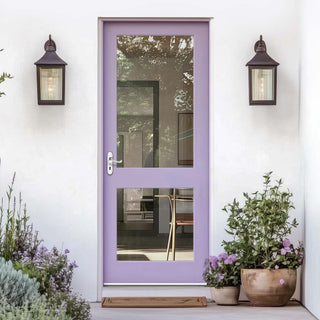 Image: Meranti Wooden 2XGG Exterior Back Door - Toughened Double Glazing