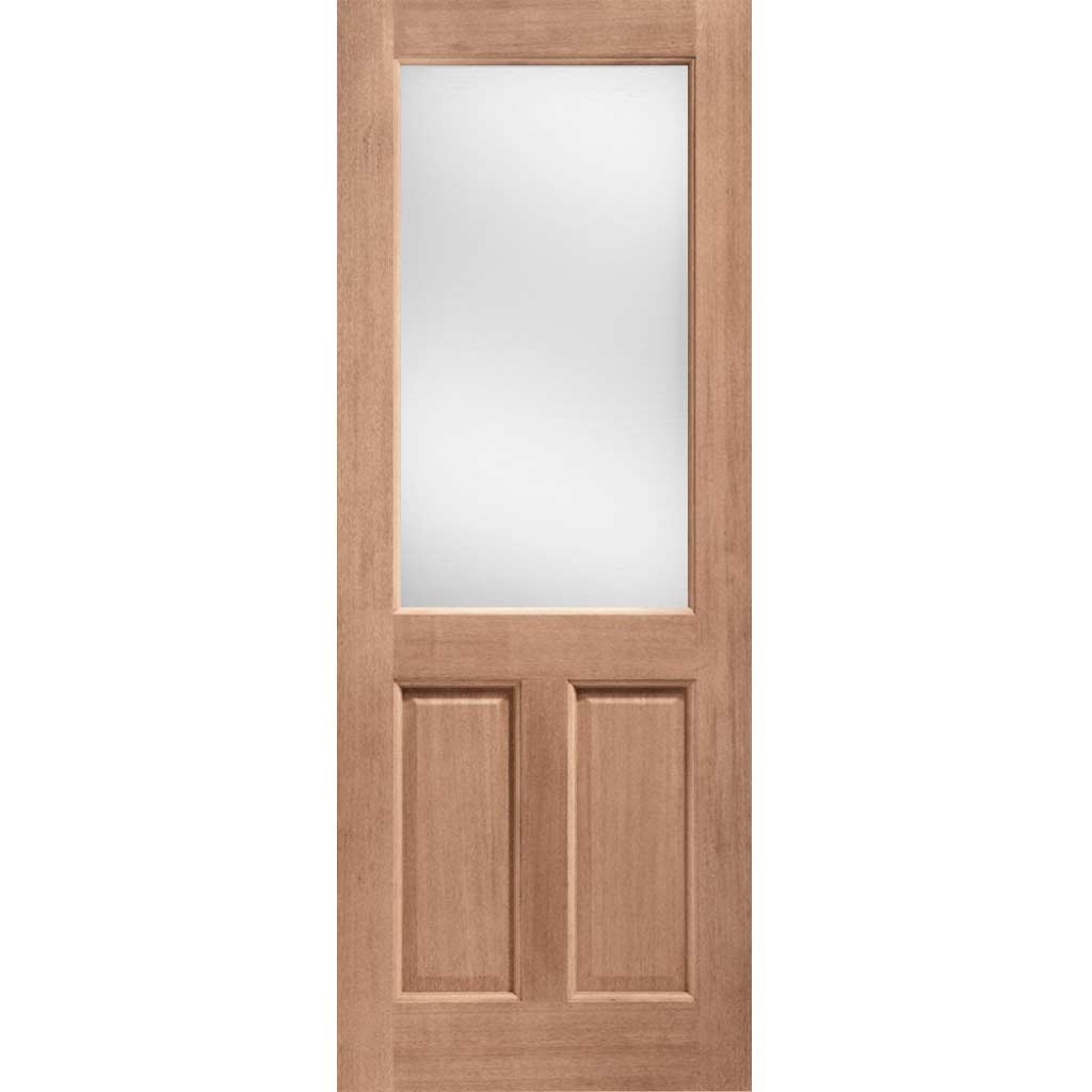 2XG External Hardwood Front 2P Door and Frame Set with Fittings - Clea