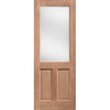 2XG External Hardwood Front 2P Door and Frame Set with Fittings - Clear Double Glazing