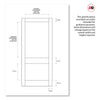 Made to Measure Exterior 2XGG Front Door - 45mm Thick - Seven Colour Options - Double Glazing