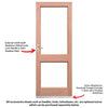 Meranti Wooden 2XGG Exterior Back Door - Stippolyte Toughened Double Glazing