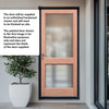 Meranti Wooden 2XGG Exterior Back Door - Stippolyte Toughened Double Glazing