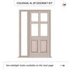 Exterior Colonial 4L 2P Front Door with Single Sidelight - Customisable: Size, Colour, Glass and Sidelight Options