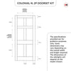 Exterior Colonial 4L 2P Front Door with Two Sidelights & Transom - Customisable: Size, Colour, Glass and Sidelight Options