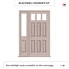 Exterior Victorian Blackwell 3L 6P Front Door with Single Sidelight - Customisable: Size, Colour, Glass and Sidelight Options