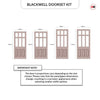 Exterior Victorian Blackwell 6L 3P Front Door with Transom - Customisable: Size, Colour, Glass Options