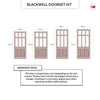 Exterior Victorian Blackwell 6L 3P Front Door with Single Sidelight - Customisable: Size, Colour, Glass and Sidelight Options