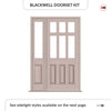 Exterior Victorian Blackwell 6L 3P Front Door with Single Sidelight - Customisable: Size, Colour, Glass and Sidelight Options