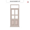 Exterior Victorian Ailsa 4L 2P Front Door with Transom - Customisable: Size, Colour, Glass Options