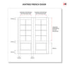 Made to Measure External Aintree Traditional French Doors - 57mm Thick, Six Colour Options - Double Glazing