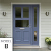 Exterior Victorian Arran Front Door with Single Sidelight - Customisable: Size, Colour, Glass and Sidelight Options