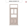 Exterior Victorian Arran 3L 2P Front Door with Transom - Customisable: Size, Colour, Glass Options