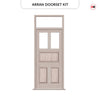 Exterior Victorian Arran 2L 3P Front Door with Transom - Customisable: Size, Colour, Glass Options