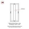 EasiKit Internal Door and Frame Kit - Avenue 2 Pane 1 Panel Solid Wood Internal Door - Premium Primed - Colour & Glass Options