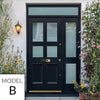 Exterior Victorian Ailsa 4L 2P Front Door with Single Sidelight and Transom - Customisable: Size, Colour, Glass and Sidelight Options