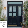 Exterior Victorian Ailsa 4L 2P Front Door with Single Sidelight and Transom - Customisable: Size, Colour, Glass and Sidelight Options