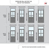 Exterior Victorian Ailsa 4L 2P Front Door with Transom - Customisable: Size, Colour, Glass Options