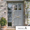 Exterior Victorian Ailsa 2L 4P Front Door with Single Sidelight - Customisable: Size, Colour, Glass and Sidelight Options