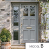 Exterior Victorian Ailsa 2L 4P Front Door with Single Sidelight - Customisable: Size, Colour, Glass and Sidelight Options