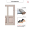 Exterior Victorian Ailsa 2L 4P Front Door with Two Sidelights & Transom - Customisable: Size, Colour, Glass and Sidelight Options