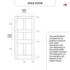 Exterior Victorian Ailsa 2L 4P Front Door with Transom - Customisable: Size, Colour, Glass Options