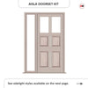 Exterior Victorian Ailsa 2L 4P Front Door with Single Sidelight - Customisable: Size, Colour, Glass and Sidelight Options