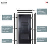 EasiKit Internal Door and Frame Kit - Amsterdam 3 Panel Black Primed Internal Door