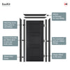 EasiKit Internal Door and Frame Kit - Antwerp 3 Panel Black Primed Internal Door