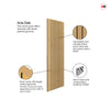 J B Kind Laminates Aria Oak Coloured Internal Internal Door Pair - Prefinished