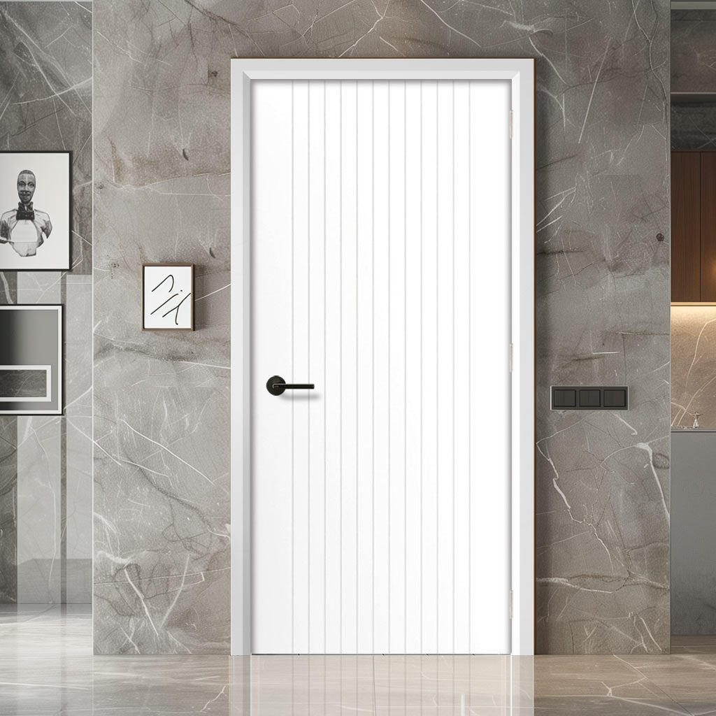 EasiKit Internal Door and Frame Kit - J B Kind Aria White Primed Flush Internal Door