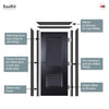 EasiKit Internal Door and Frame Kit - Arnhem 2 Panel Black Primed Internal Door