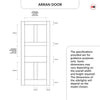 Exterior Victorian Arran 3L 2P Front Door with Two Sidelights - Customisable: Size, Colour, Glass and Sidelight Options