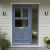 Exterior Victorian Arran 3L 2P Front Door with Single Sidelight - Customisable: Size, Colour, Glass and Sidelight Options