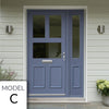 Exterior Victorian Arran Front Door with Single Sidelight - Customisable: Size, Colour, Glass and Sidelight Options