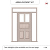 Exterior Victorian Arran 2L 3P Front Door with Two Sidelights & Transom - Customisable: Size, Colour, Glass and Sidelight Options